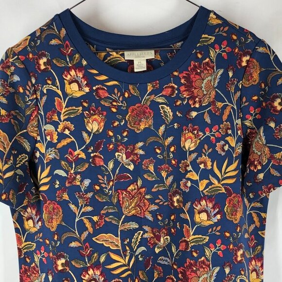Appleseed's Petites Blue Floral Dress Size Petite Large - Picture 3 of 5